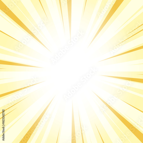 Abstract Maize Crayola Yellow Sunburst Background with Glowing Light Rays. Yellow Glowing Effect Sunburst Background for Presentation, Banner, Poster, Flyer, Sales. Pop Art Background for Summer Theme