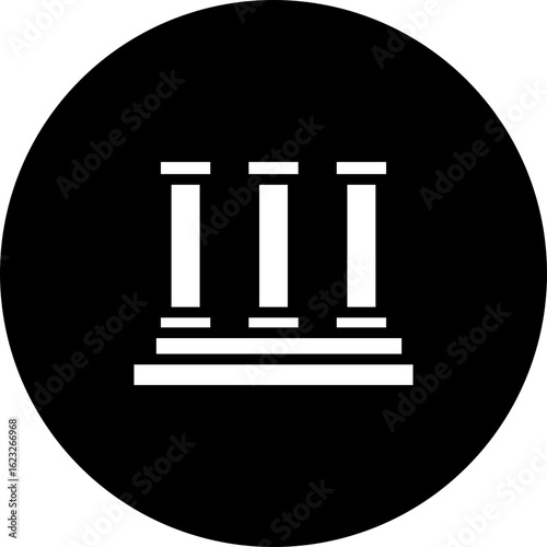 Greek Pillars Vector Icon Design