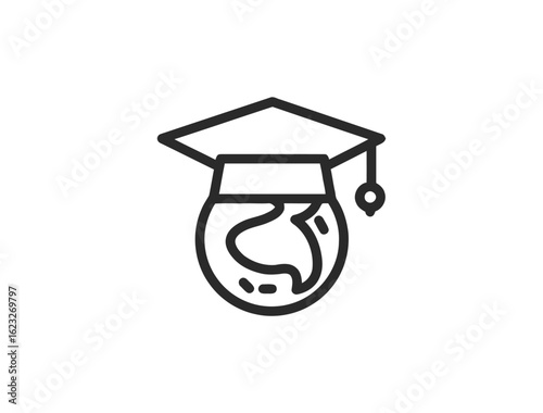 School & Education Linear Icon Set – Back to School, Classroom, Students, and Online Learning Web & App Icons
