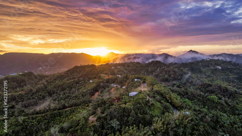 sunrise in the mountains