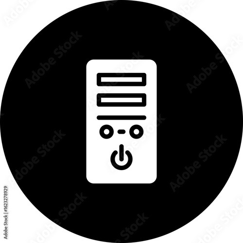 Free Download Cpu Tower Vector Icon Design - GFXLoad