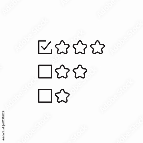 star review choice icon sign vector