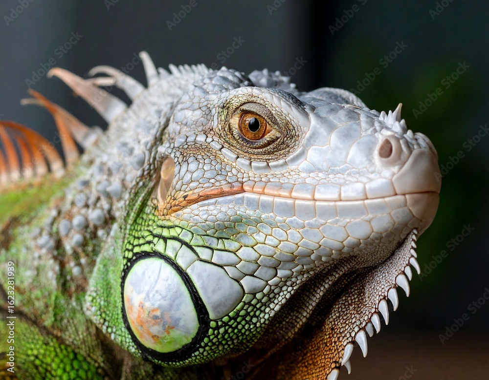 Obraz premium Close-up of iguana's head