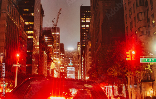 night traffic in the city