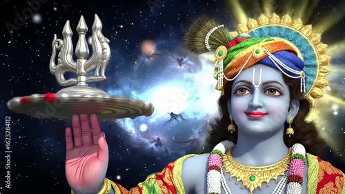 Krishna Cosmic Divinity Art.