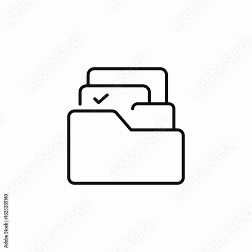 archive organize icon sign vector