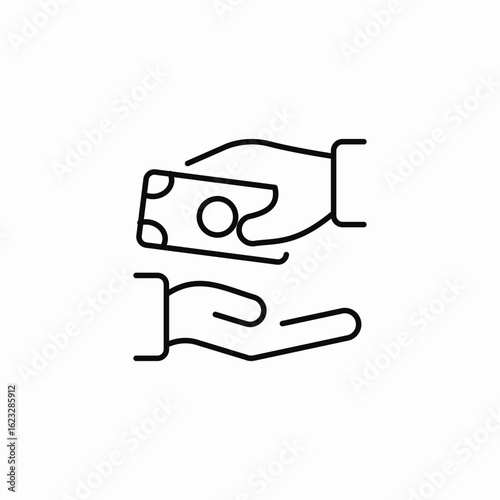 cash paying icon sign vector