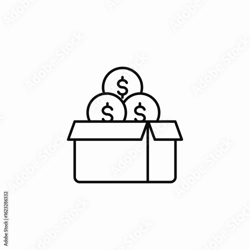 coin surprise icon sign vector