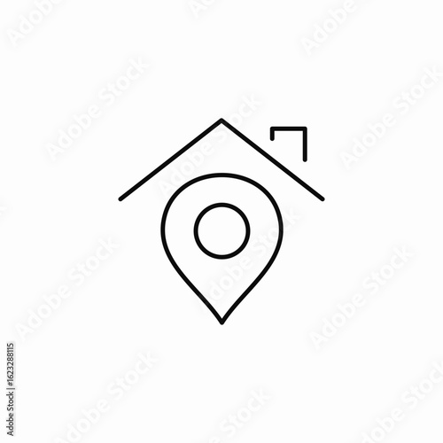home locate icon sign vector