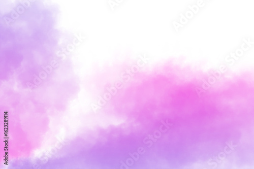 A dreamy watercolor background with pink and purple hues creates a soft and abstract texture isolated on transparent background