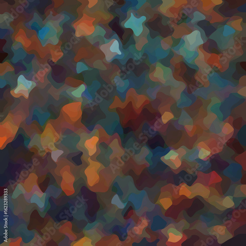 Colorful patched abstract background. Stain effect and camouflage. Spotted backdrop.