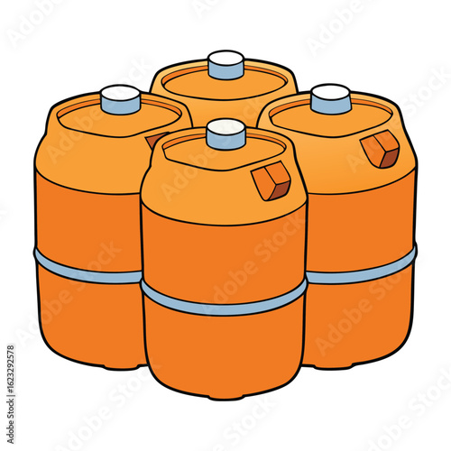 A sturdy container designed for storing liquids safely, often used for aging or transporting beverages like wine, whiskey, or oils in secure, sealed casks or barrels.

