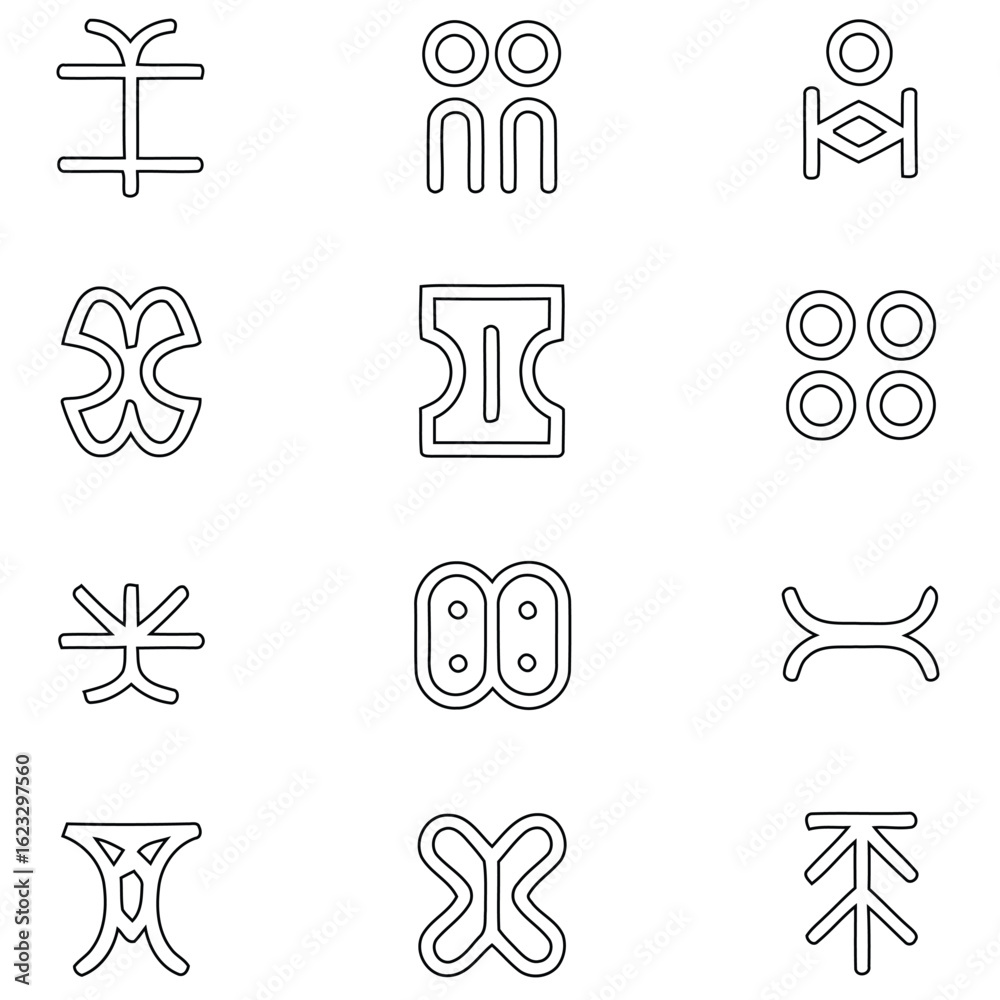 Obraz premium Abstract symbols geometric shapes vector