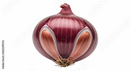 Red Onion Vector Illustration Fresh Cooking Ingredient for Culinary Projects