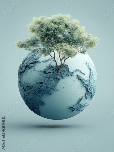 A World Earth Day poster minimalistic and scene