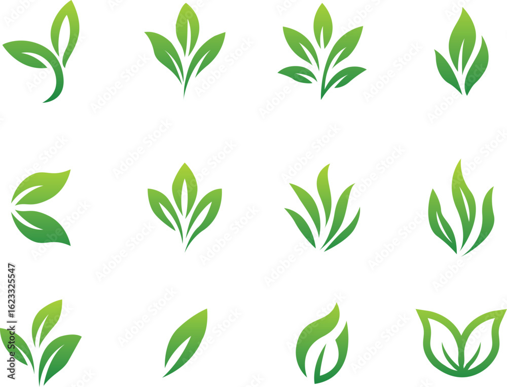 green leaf icons set, abstract leaf logo, Green leaf ecology nature element vector icon set, Leaf Icon pack, green leaf ecology nature element vector, Green leaf icon set. Leaves icon on isolated bg green leaf icons set, abstract leaf logo, Green leaf ecology nature element vector icon set, Leaf Icon pack, green leaf ecology nature element vector, Green leaf icon set. Leaves icon on isolated bg