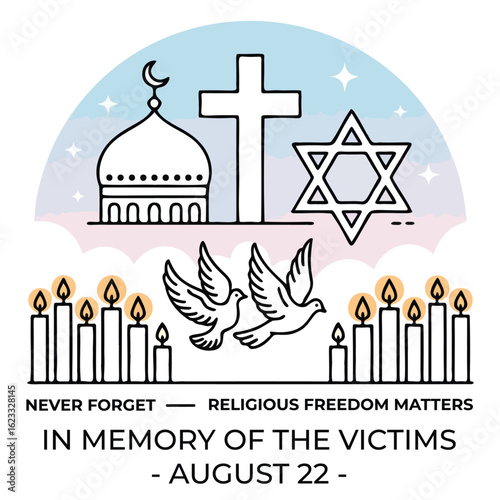 Commemoration design for victims of religious violence – August 22 observance