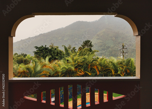 view from the balcony of a house in the mountains