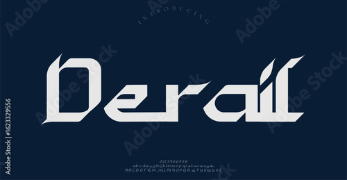 Derail typography beauty fashion elegant minimalist serif fonts decorative wedding vintage retro logos. Minimal luxury font alphabet logo. Vector illustration