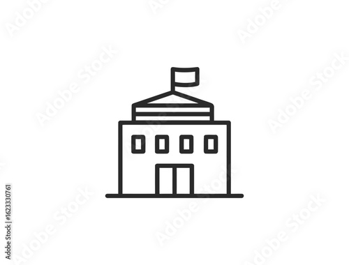 School & Education Linear Icon Set – Back to School, Classroom, Students, and Online Learning Web & App Icons
