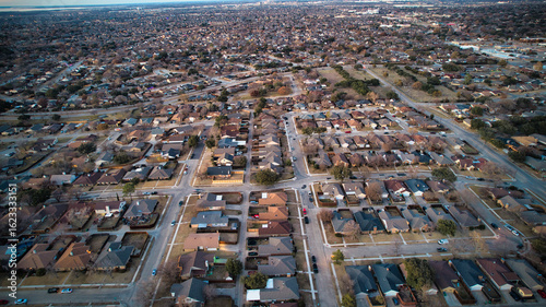 Overlook of houses in a community