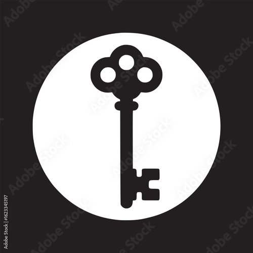 Antique Key Silhouette