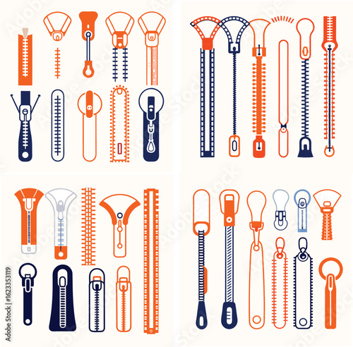 Cloth necessary key icon set 