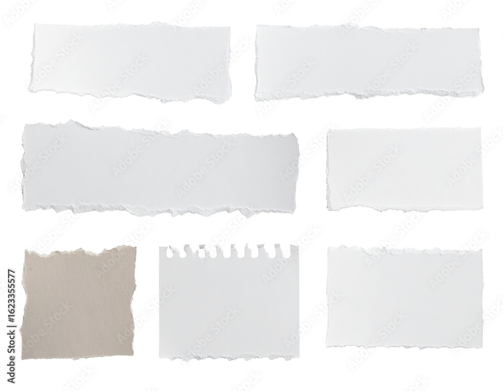 Naklejka premium Ripped paper pieces collection graphic design