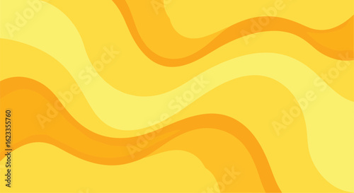 Abstract warm color palette featuring gentle orange yellow and golden swirling wave patterns evoking sunshine and summer vibes