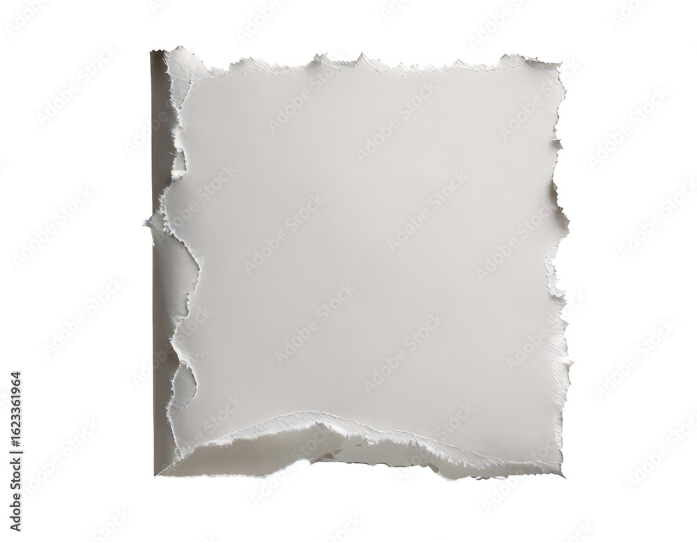 Obraz premium Torn light gray paper blank background