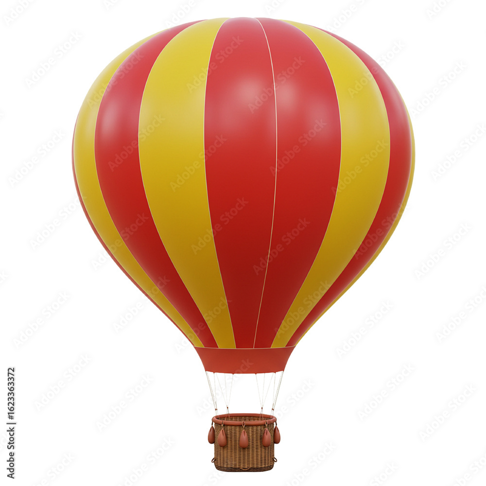 Fototapeta premium hot air ballon isolated on white background 