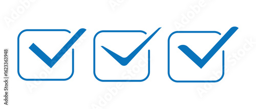 Verified badge icon set, check mark icon,  tick social media icon, Check box icon, Vector illustration EPS 10.
