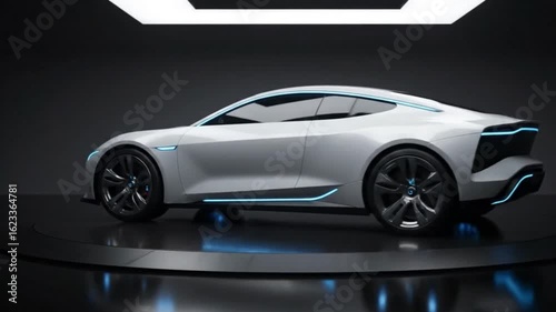 Futuristic Vehicle Design Turntable in Real Time Render