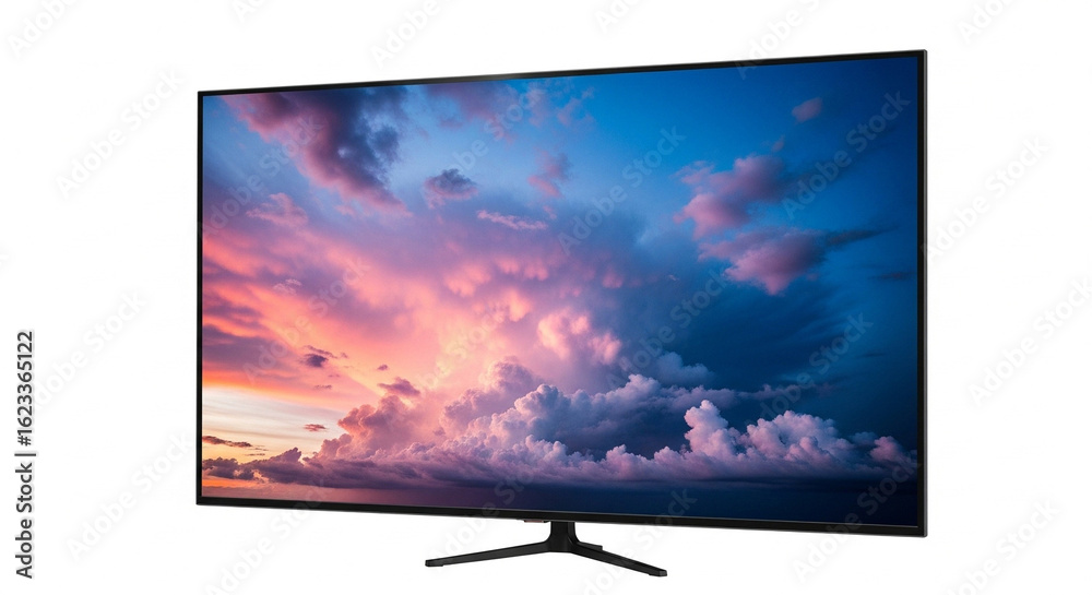 Naklejka premium lcd monitor with clouds and sky