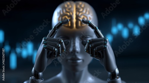 Intelligent Robot Contemplation Artificial Intelligence Modern Technology