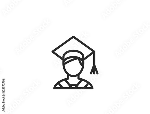 School & Education Linear Icon Set – Back to School, Classroom, Students, and Online Learning Web & App Icons