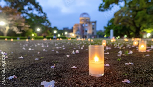 Candles Lit in Remembrance of Hiroshima and Nagasaki Tragedy