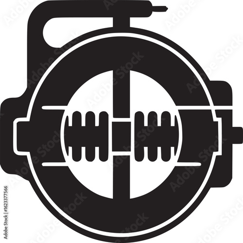 Circular Industrial Machine Part Icon