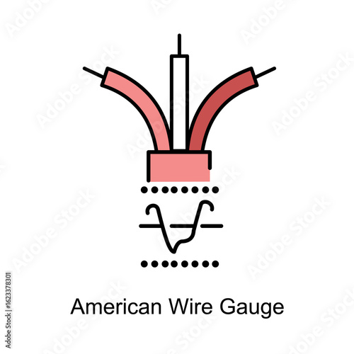 American Wire Gauge Icon. Vector Design