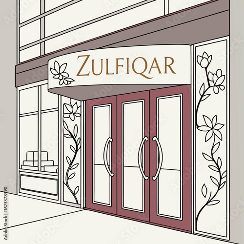 entrance to the restaurant
