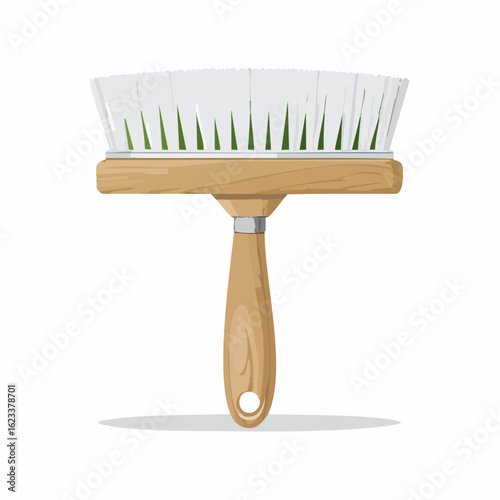 Fabric lint brush with handle
