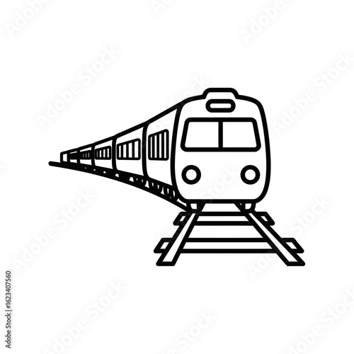 Wallpaper Mural Train Icon Vector Illustration on Curved Tracks   Torontodigital.ca