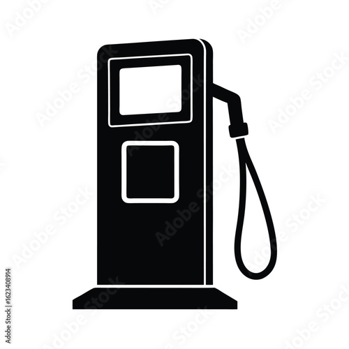 gas pump silhouette vector