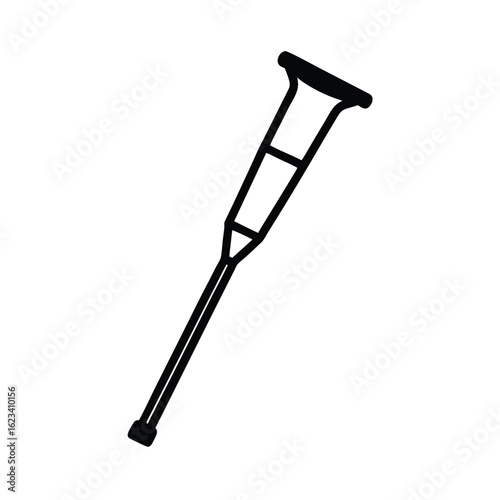 crutches isolated on white background