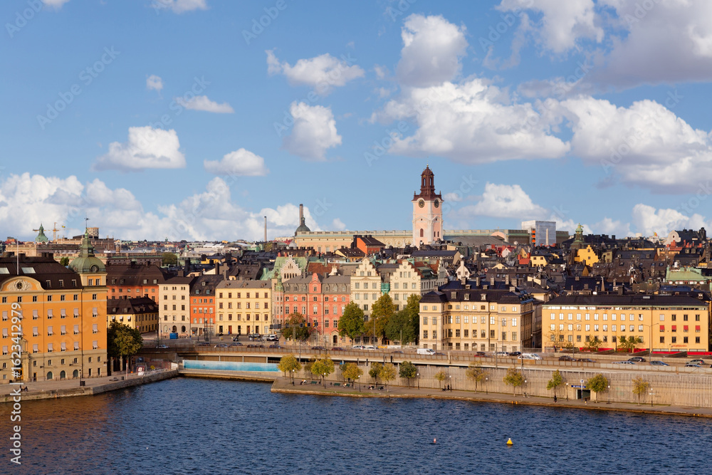 Naklejka premium Panoramic view of Stockholm, capital of Sweden