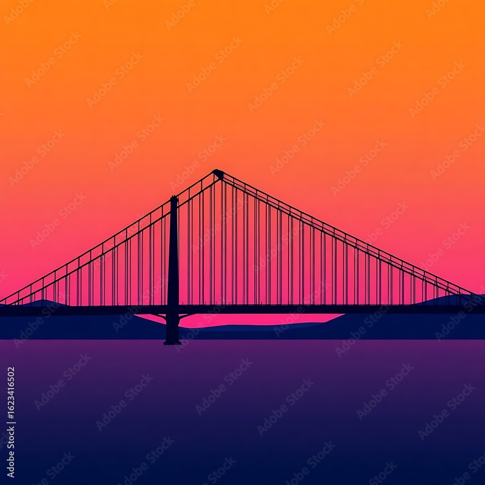 Fototapeta premium Minimalist Representation of a Sustainable City in Vector Art