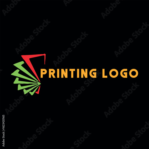 printing shop logo design vector