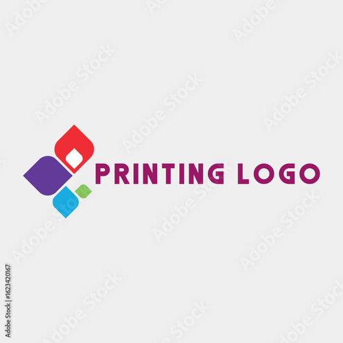 printing shop logo design vector