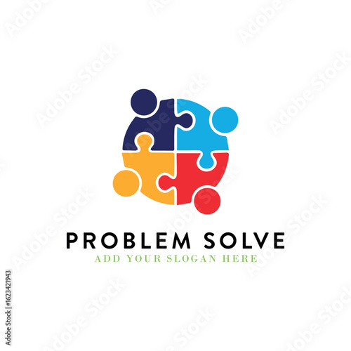 problem solver logo design vector