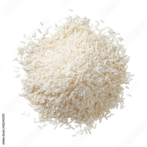 Pile of uncooked white rice
